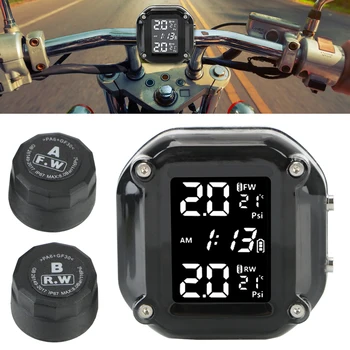 Moto TPMS 2 Sensores de Pressão dos Pneus, Sistema de Monitoramento de Pneus Testador de Testar Ferramentas de Diagnóstico de Bicicleta, de Moto, Acessórios parte Elétrica