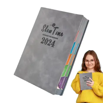 Calendário Planejador Notebook Livro De Compromisso Mensal Semanal Agenda Organizador A5 Caderno De Agenda De Planejamento Diário De Capa De Couro
