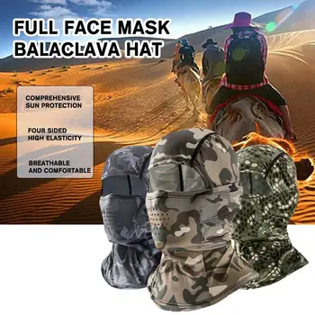 1 Pcs Máscara facial Balaclava Chapéu de Gelo Seda Protetor solar de Cobertura de Cabeça Para a Caça ao ar livre de Ciclismo de Gelo Máscara Para Esportes Anti Detac E7Y7