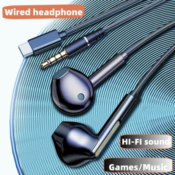 Na Orelha Fones de ouvido com Fio Fones de ouvido com Fio com Microfone Bass Estéreo de Fones de ouvido de Esportes de Música de Fone de ouvido para Xiaomi Huawei