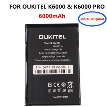 6000mAh K6000 Nova Bateria Para Oukitel K6000 & K6000 PRO 4G LTE SmartPhone Original de 100% de Substituição do Li-íon da Bateria Em Estoque